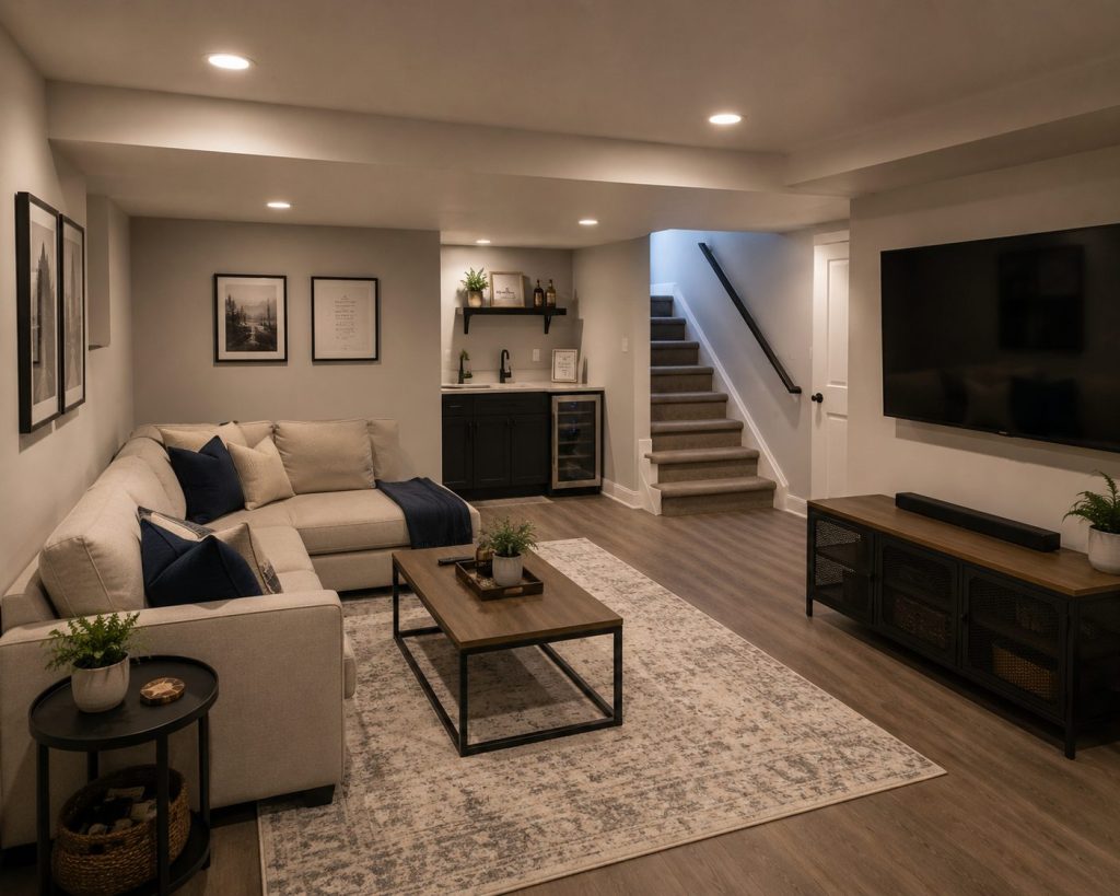 Small basement remodeling